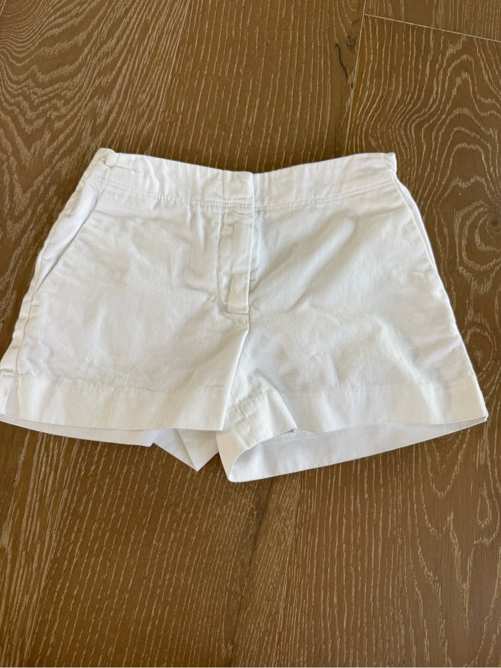 Crewcuts Girls White Shorts 100% Cotton Adjustable Waist Size 8